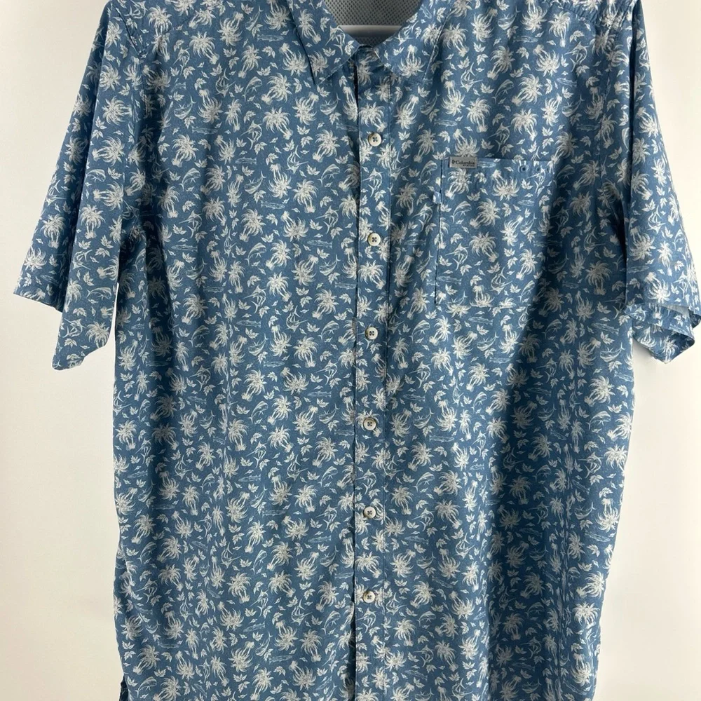Columbia PFG Shirt Men’s 2XT Fishing Casual Short Sleeve Button Up Pocket Vents - Picture 11 of 16